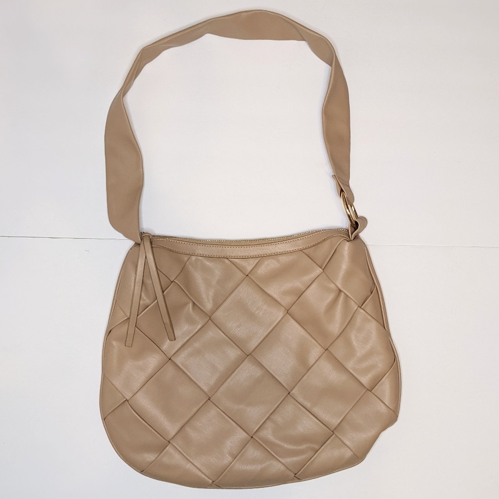 Like Dreams Tan Quilted Pu Leather Ladies Shoulder Bag